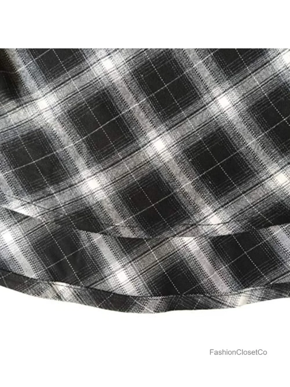 Women's High Waisted A-Line Plaid Mini Skirt with Zipper